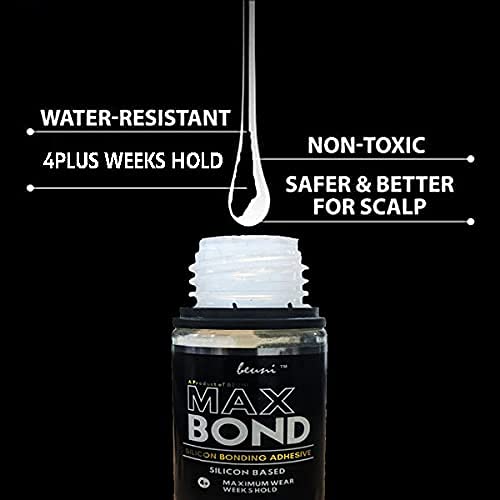 Image of 30 Ml Max Bond Hair Patch Glue for Men | Ultra Hold Wig & Toupee Adhesive | Strong Bonding, Skin-Friendly & Easy-to-Use Squeeze Bottle