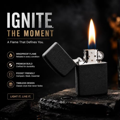 Generic Refillable Pocket Lighter Black Matte Black - Image 5