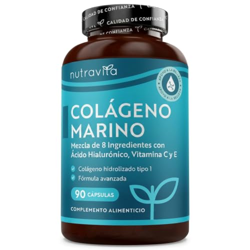 Nutravita Colágeno Marino Dosis Alta 1000 mg -...