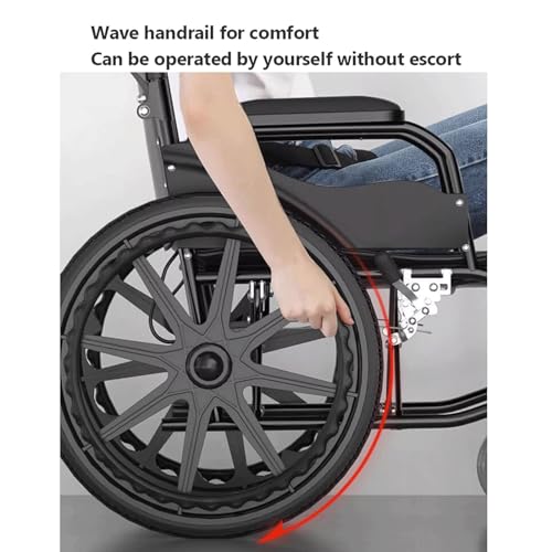Transport-Wheelchair-Manual-Wheelchair-Whandbrakes-Transportation-Wheelchair-Ergonomic-Seat-Folding-Wheelchair-Load-100kg220lb-for-Adults-Mobility-aids