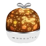 Star Night Light Projector, 3 Films Baby Bedside Lamp 360 Degree Rotating Sky Night Lamp, 8 Color Modes Nersury Light Projector with USB Cable for Baby, Kid Bedroom Decor
