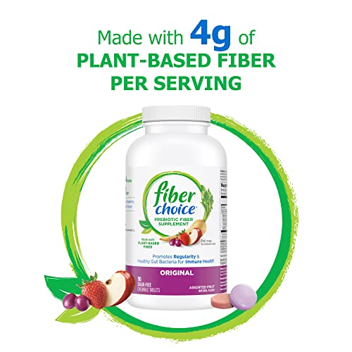 Fiber Choice Daily Prebiotic Fiber Chewable Tablets, Assorted Fruit, 90 Count (Pack of 2) - Image 4