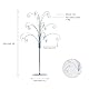 HOHIYA Ornament-Baum-Präsentationsständer, 50,8 cm, Drahthaken, zum Aufhängen, Metall, für Weihnachten, Swarovski-Kristall, Glas, Dekorationen, Geschenk, Taiwan, hergestellt in Chrom, Silber