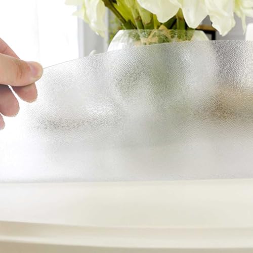 Protector de mesa de comedor transparente esmerilado, cubierta de plástico, mantel de PVC impermeable y resistente a los arañazos, mantel duradero de 2 mm de grosor para restaurantes, cafeterías(150cm