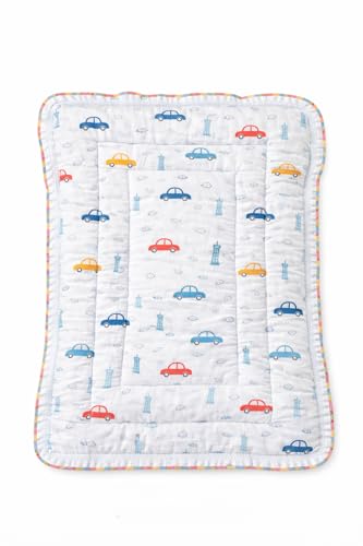 Image of 100% Muslin Cotton Baby Mattress - Soft, Breathable & Lightweight Baby Bedding Blanket with Piping Border, for Newborns & Infants (0-12 Months)