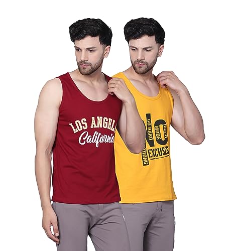 Image of Designer Men Vest Versatile Cotton Sando /Baniyan /Ganji for Boys - Perfect for Gym Workouts, Vacations, and Beaches