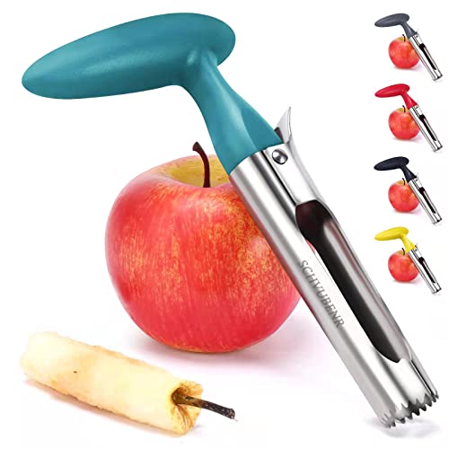 SCHVUBENR Premium Apple Corer Tool - Easy to Use and Clean - Sturdy Apple Remover with Sharp Serrated Tips - Stainless Steel Corers for Apple and Pear - Core Fruits with Ease (Blue) SCHVUBENR Premium Apple Corer Tool - Easy to Use and Clean - Sturdy Apple Remover with Sharp Serrated Tips - Stainless Steel Corers for Apple and Pear - Core Fruits with Ease (Blue)