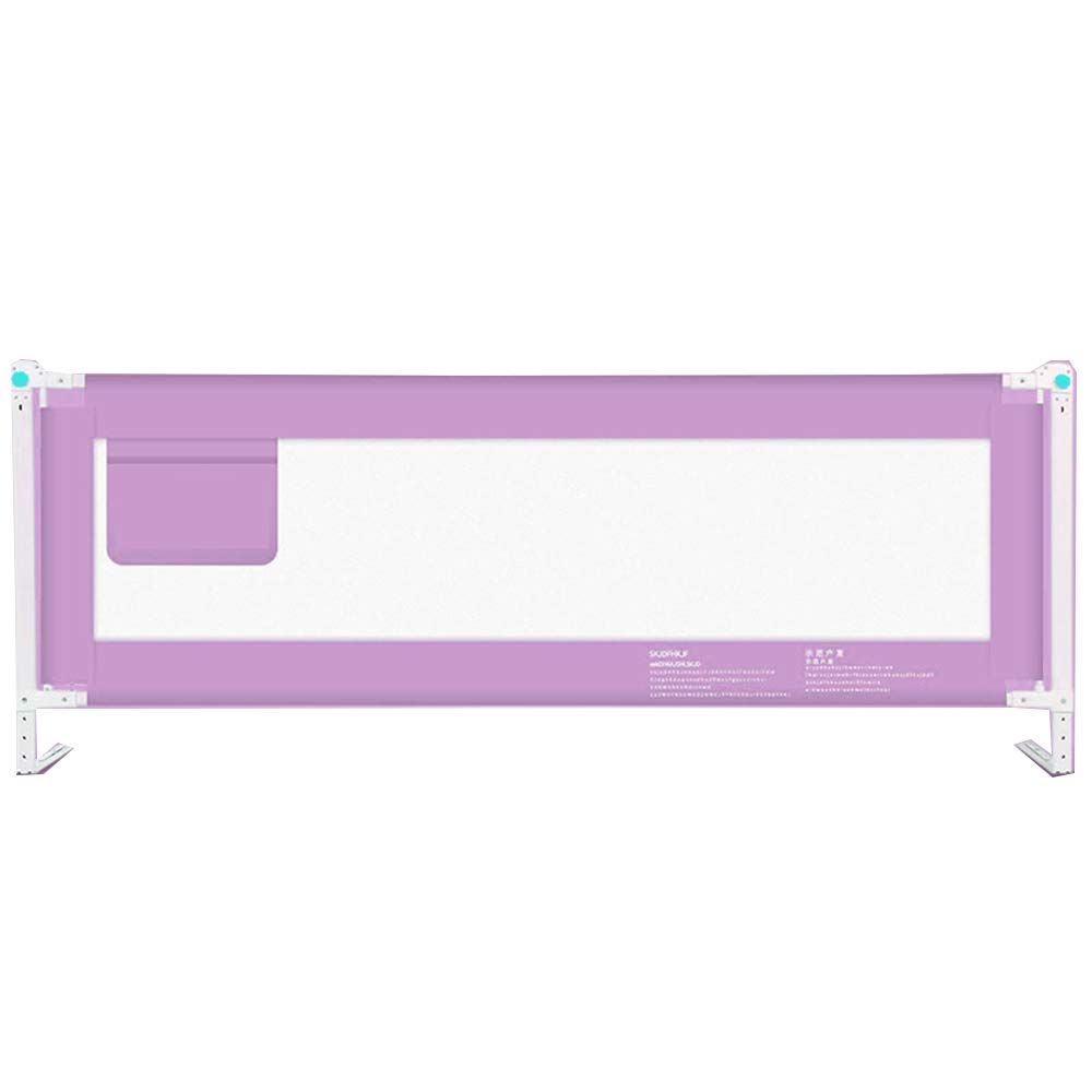 Barandilla de Seguridad para Cuna, Protector de Cama, barandilla anticaídas para Cama Infantil, barandilla de Cuna Vertical, para Cama Individual o matrimonial, Color Morado, 150 c