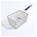 Cestas for freír, cestas for freír for servir patatas fritas, cesta for freír de acero inoxidable, filtro de alimentos fritos, cesta for patatas fritas, accesorios for freidora eléctrica comercial for