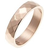 [アライブ]ピンキーリング 指輪 ステンレス 金属アレルギー対応 傷つきにくい シンプル 太め ダイヤカットラインリング 大人らしい デイリー 煌くステンレス リング レディースピンクゴールド1号