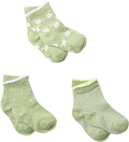 Country Kids Little Girls' Ditsy Daisy 3 Pack Socks