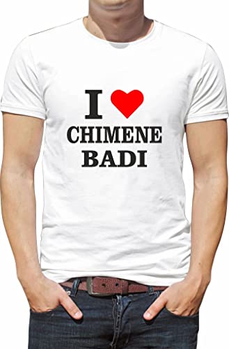 Photo de T Shirt Personnaliser Chanteur i Love Chimene badi N139 (M, Blanc)