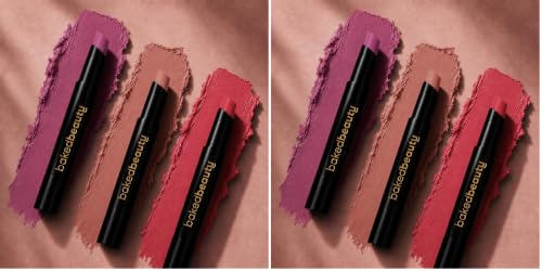 Image of BAKED BEAUTY Super Matte Lip Cream Crayon Pack of 6 Lipstick for Women | Long-Lasting 8 Hours Stay Non Transfer Retractable | Smudge Proof & Waterproof Lipstick Enriched with Jojoba Oil & Vitamin E 7.5g Forget Me Not