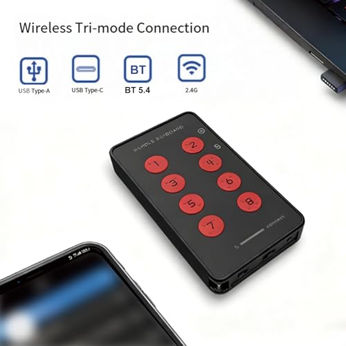 Clavier portable mécanique USB 2,4 G BT avec touches programmables - 2