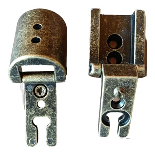 Darfix Cerniera per Armadio Mobili Anticata - Stile Arte Povera, Finitura Bronzata, Scodellino Diametro 27mm