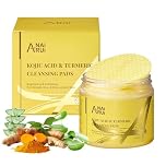 ANAiRUi Kojic Acid and Turmeric Face Cleansing Pads, Resurfacing Turmeric Cleansing Pads for Exfoliating, Deep Clean, Dark Spot, Oil Control, Smooth Skin, Daily Skincare, 50 Pieces