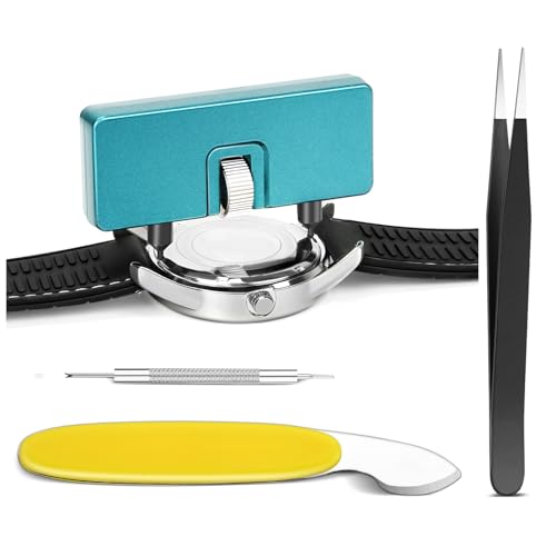 Gusxmioi Watch Battery Replacement Tool Kit Adjustable Case Opener Watch Band Strap Remover & Pry Back Case Opener Removal Install Repair Tool for Watch Bands