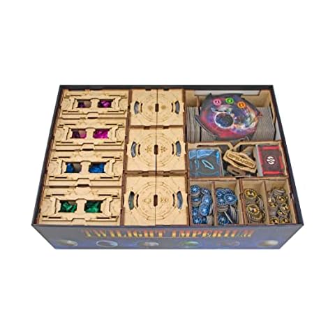 TowerRex Board Game Organizer for Twilight Imperium Board Game, Twilight Imperium Prophesy of Kings Expansion Insert Kit, Twilight Imperium Board Game Accessories Cover