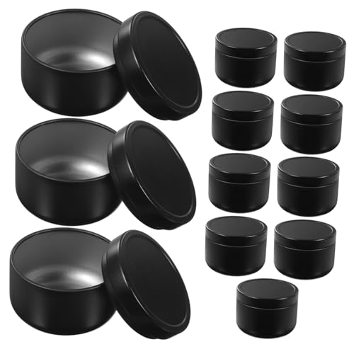 LIFKOME 12pcs Tinplate Candle Jars Candle Making Containers for Projects for Storing Jewelry Accessories and Crafts for Home Use