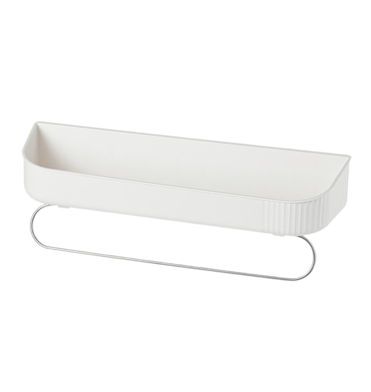 AZHKJKZH Shower Shelf Adhesive Floating Shelf No Drilling For Bathroom Wall Shower Rack Organizer Bathroom Accessories(White)