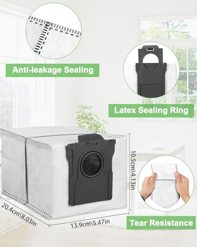 Tixexo 12 Stück Staubbeutel für Dreame L10s Ultra Gen 2/L10s Pro Ultra Heat/X30 Ultra/X40 Ultra Complete/X50 Ultra Complete/L40 Ultra/L50 Pro Ultra/Mova E30 Ultra, 3.2L Staubsaugerbeutel Zubehör