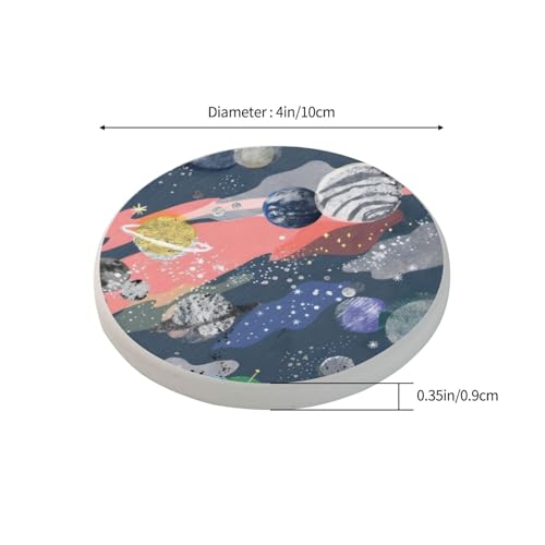 Dessous-de-verre en diatomite planète de qualité supérieure - 4
