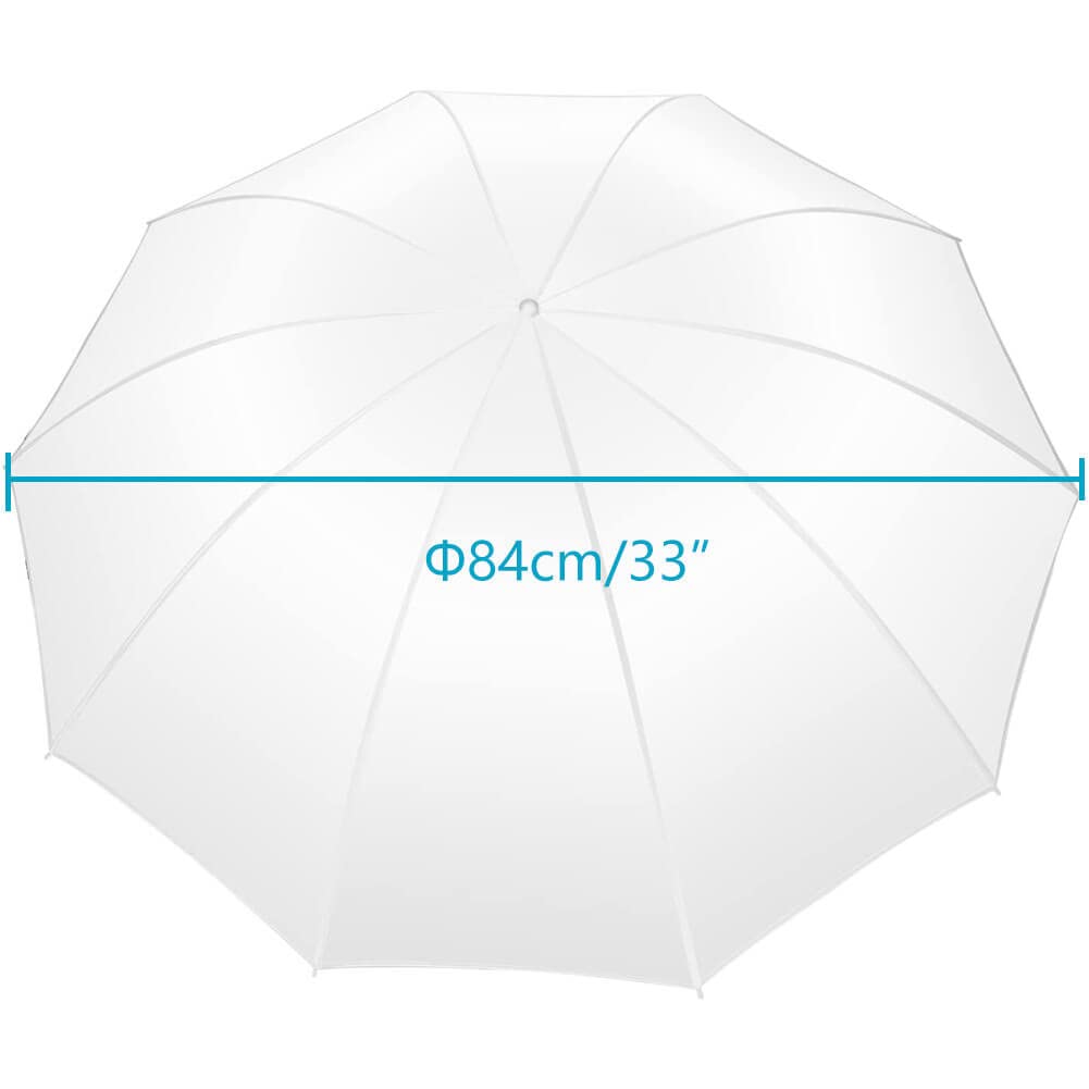 Ombrello professionale per fotografia, 83,8 cm, 84 cm, luce riflettente, luce bianca traslucida, morbida ombrello per video studio fotografico, 2 confezioni