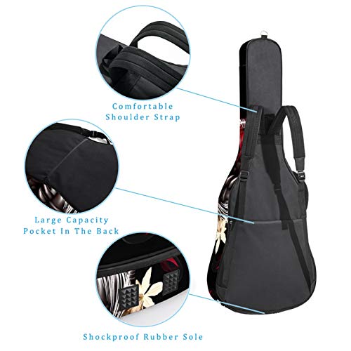 Housse pour guitare acoustique 106,7 cm, étanche, rembourrée, housse de protection avancée avec double bandoulière… - Les Beatles, Paul McCartney, John Lennon, RIngo Starr, George Harrison Housse pour guitare acoustique 106,7 cm, étanche, rembourrée, housse de protection avancée avec double bandoulière… – Image 4