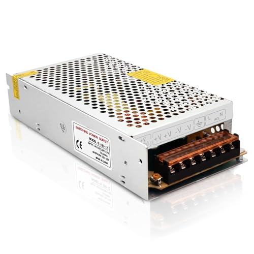 Mupuaie �X�C�b�`���O�d�� AC DC 12V 10A 120W �R���o�[�^�[ ���艻�d�� �����ϊ��� �ψ��� �d�����u �ߕ��וی� LED�e�[�v ���[�N���C�g �����ԗp�d���`�F�b�N S-120-12 (12V 15A)