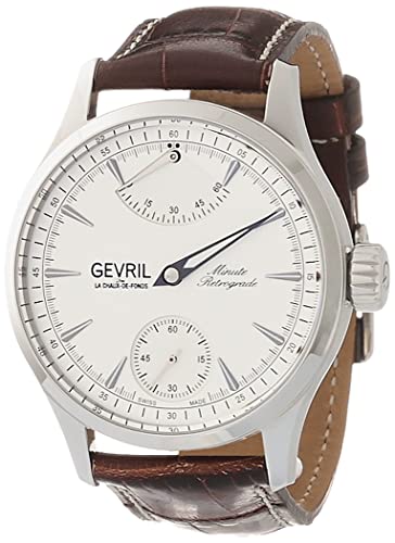 Gevril Men's Five Points Mechanical Manual Winding, Genuine Leather Strap