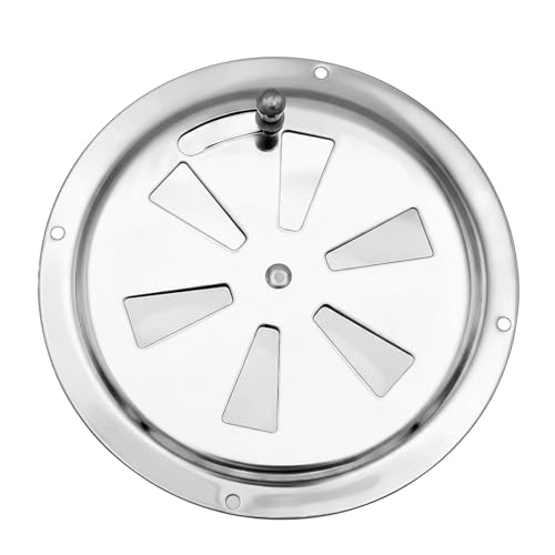 Wjelet Rosette di ventilazione rotonde Ø125mm, griglie di ventilazione richiudibili in acciaio inox, rosette di ventilazione in acciaio inox, griglie di ventilazione richiudibili con alette di