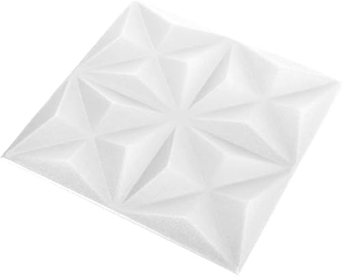Miniatura 3 de 3D Wall Panels 12 pcs 19.7"x19.7" Origami White 32.3 ft?,1.1 KG,340586