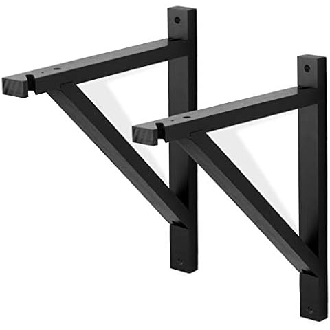Rustic State Wall Mount Wooden Triangle Sconce Bracket for Hanging Plug in Pendant Light Lamp Cord Kit Fixture - DIY Shelf Project - Decorative Wall Plant Hanger - Black - Set of 2 Cover