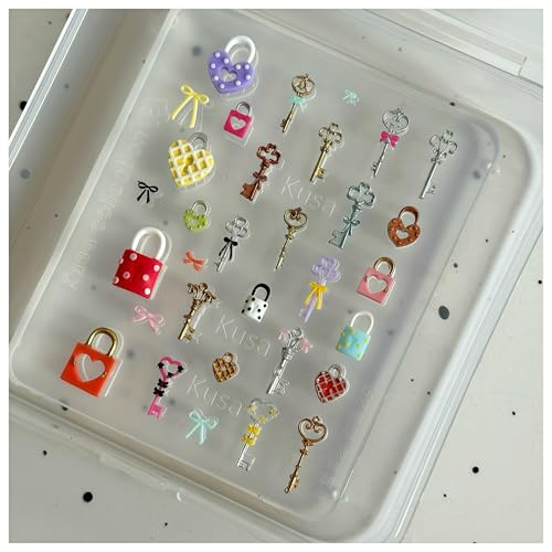 3D Nail Molds Key, Lock Silicone Tool Art Y2k Decoration