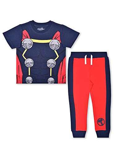 Tenue Marvel Avengers garçon anti-frottement : t-shirt Thor et pantalon sport 4T