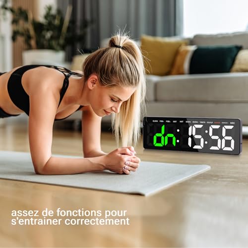 Minuteur pour Intervalles Boxe Tabata EMOM HIIT avec Télécommande - 7
