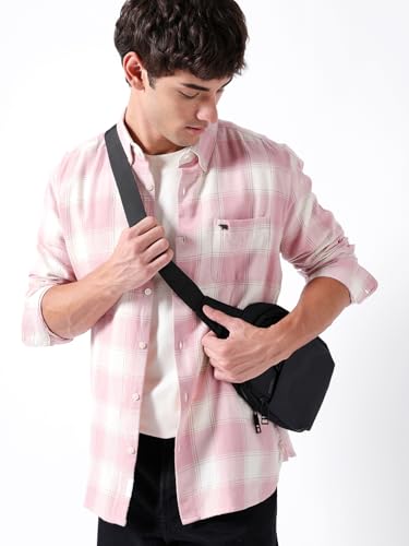 Image of THE Bear House Cotton Men Shirt, Slim Fit