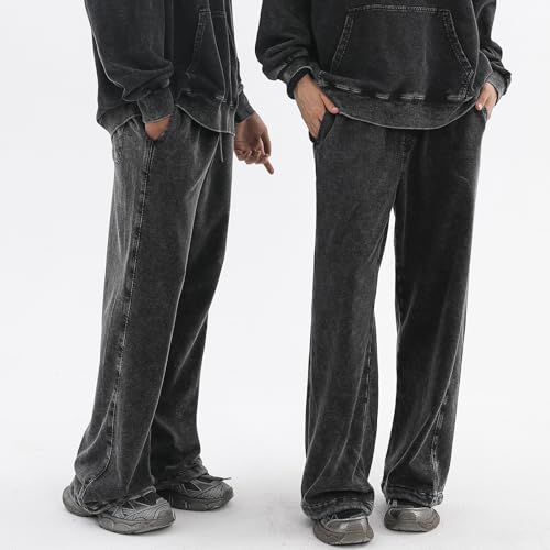 BINTEHGS Wide Leg Vintage Acid Washed Baggy Sweatpants for Men Oversized Retro Hip hop Casual Jogger Loose Fit Y2k Pants4