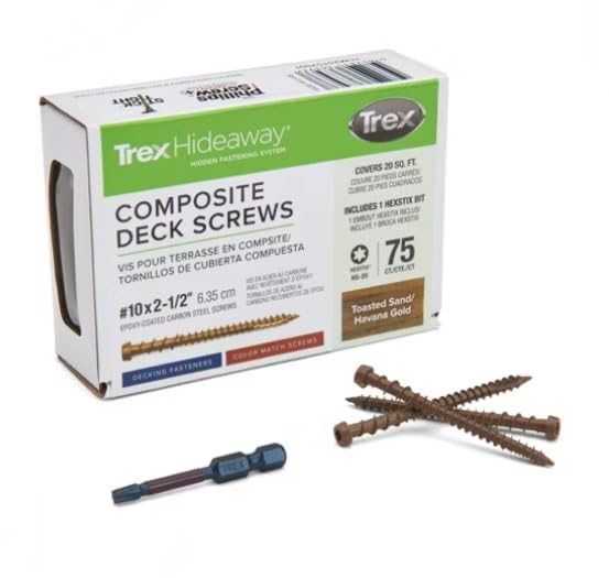 Trex Color Match Deck Screws 2-1/2" 75ct (Beach Dune/Jasper/Golden Hour)