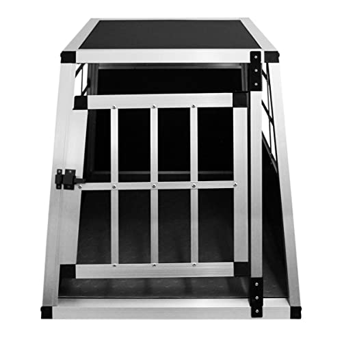Auto Hundetransportbox Kleine Einzelbox Hundebox Transportbox Gitterbox Fahrzeugbox Kofferraumbox Katzen Hunde Aluminium Trapez