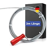 Rohrreinigungsspirale – 3 Meter x Ø 5mm Extra Dünne Abflussspirale für jeden Siphon I Rohrreinigung I Umweltfreundlicher Rohrreiniger I Rohrspirale zum Abfluss befreien für Zuhause