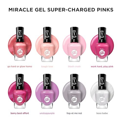 Sally Hansen Miracle Gel Supercharged Pinks Nail Polish, 254 Go Hard or Glow Home - image 8