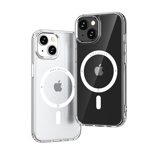Image of ONES Magnetic Case for iPhone 13 mini| Compatible with MagSafe, Slim Clear Shockproof Cover, [PC + TPU Hybrid] Anti-Yellowing & Anti-Fingerprint iPhone 13 mini Transparent Case