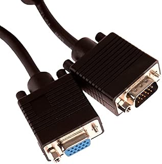 CDL Micro 50 cm SVGA/VGA PC Monitor Extension Cable Male to Female M-F 15 Pins Wired - BLACK