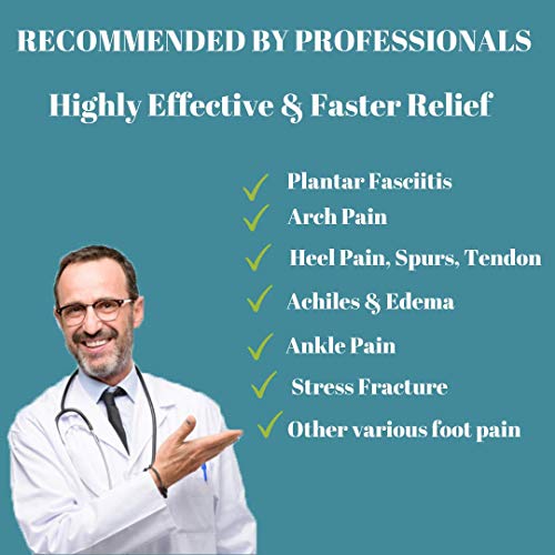 MEDIZED® Plantar Fasciitis Therapy Wrap Heel Foot Pain Arch Support Ankle Brace Insole Orthotic … (Beige Arch Sleeve and Black Heel Wrap)