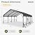 Aoxun 20x20 Metal Carport, Heavy Duty Car Garage with Galvanized Roof, Reinforced Frame, Car Tent Garage Shelter for Car, Pickup, Truck, Boat