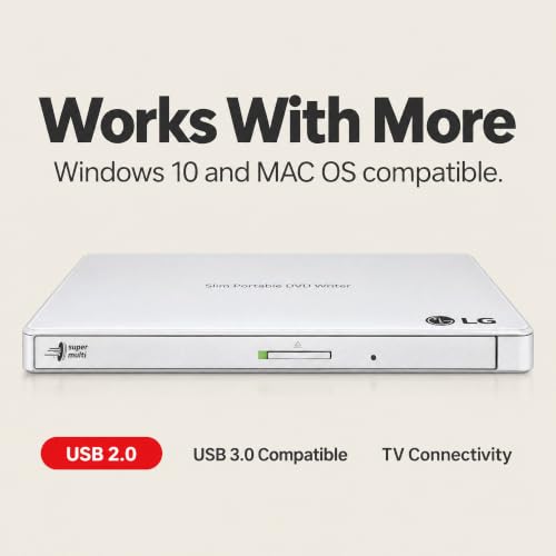 LG Electronics DVDRW DVD-RAM Drive External Optical Drives GP65NW60 White - image 7