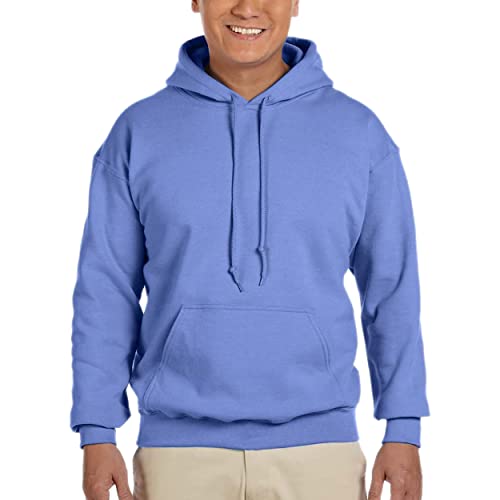 Image of Gildan Men's Heavy Blend Drawcord Hooded Sweatshirt, Safety Pink