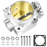 LOREADA Aluminum Silver Throttle Body 70MM Car Turbo Electric Throttle Control Compatible with Mitsubishi Evo 4 5 6 4G63 Uprated with Gasket Mounting Hardware