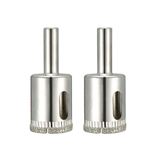 sourcingmap 2Pcs 23mm Diamond Coated Hole Saw Drill Bits for Glass Ceramic Tile Marble Rock Porcelain Bottles Pots Brick